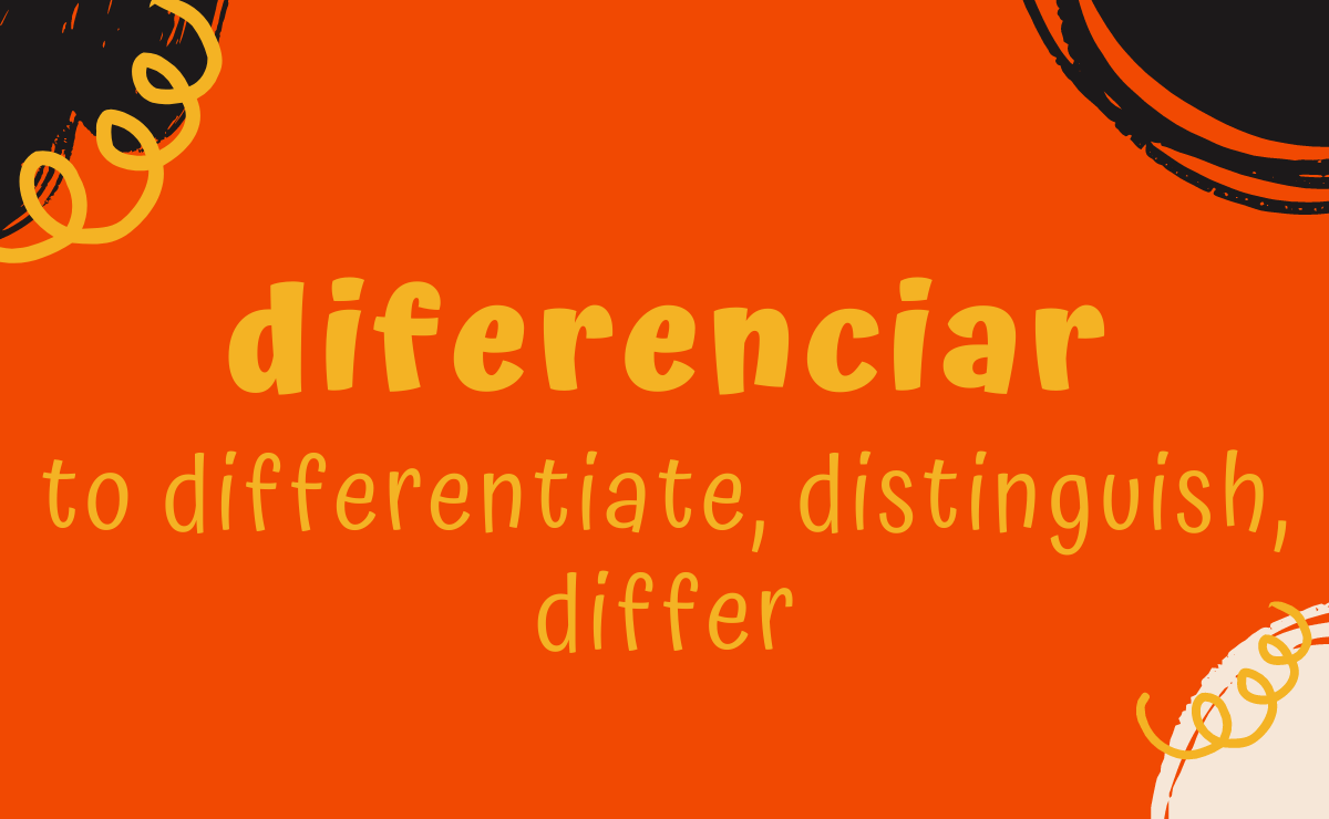 Diferenciar conjugation - to differentiate