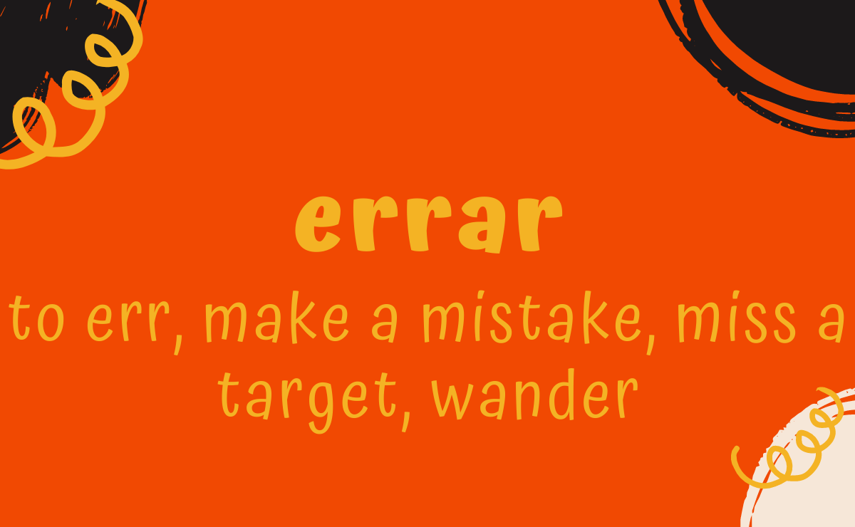 Errar conjugation - to err